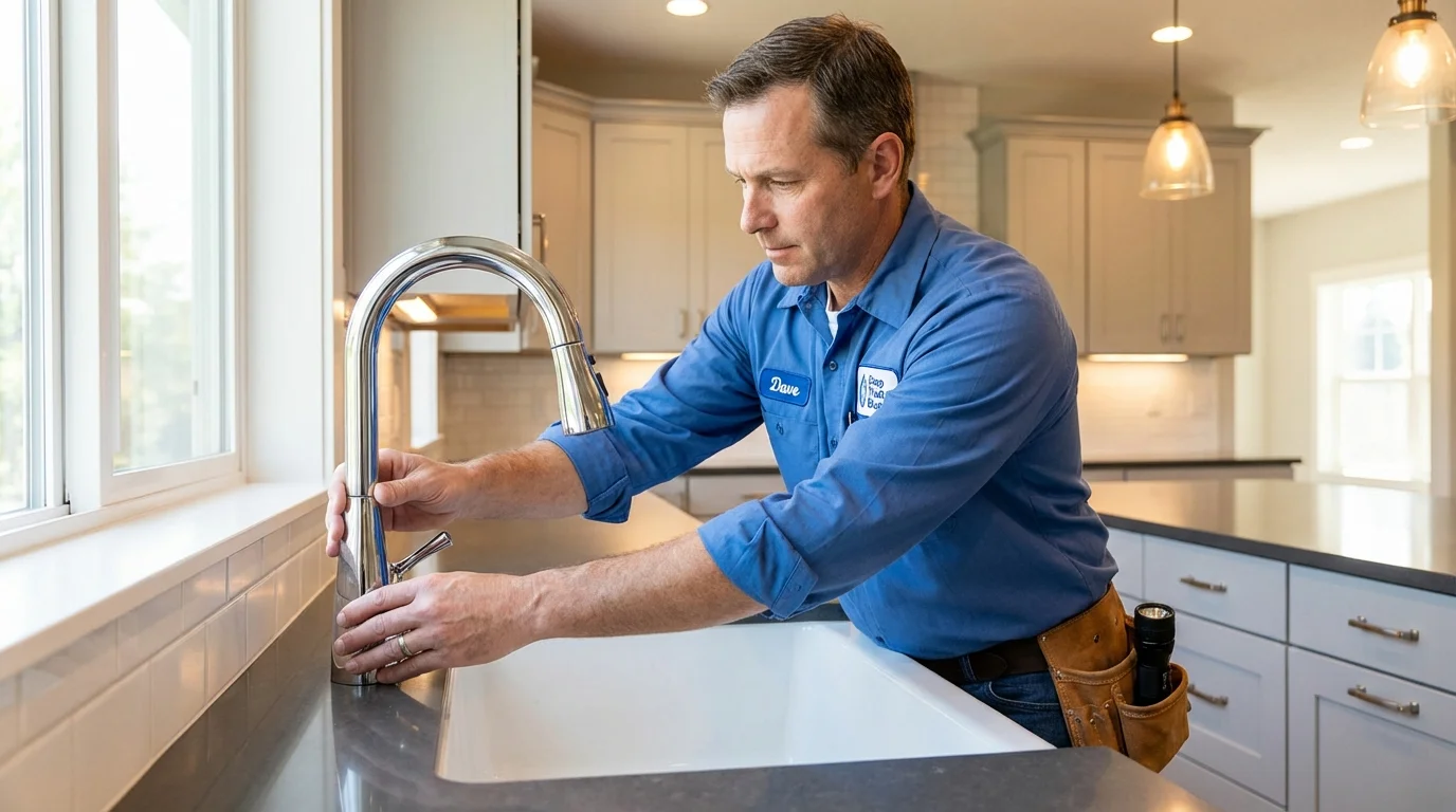 Kitchen faucet installation by Johns Plumbing LLC in Manahawkin